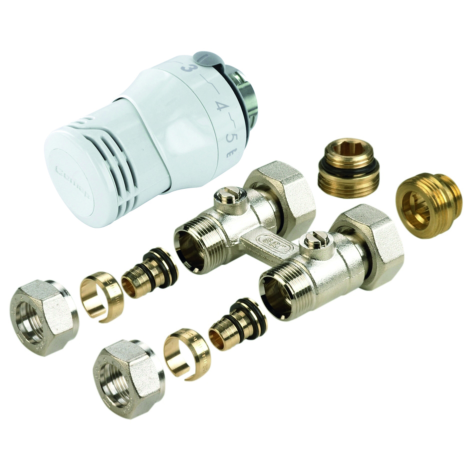 Thermostatic kits for integrated radiators
