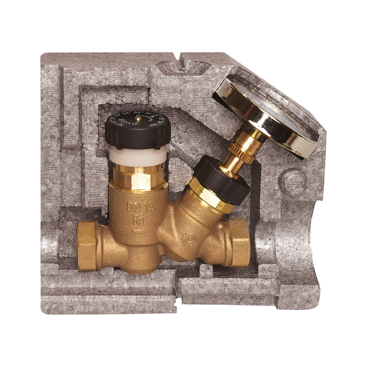 NexusValve TW - Domestic water circulation valves with insulation and female thread